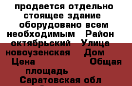 продается отдельно стоящее здание. оборудовано всем необходимым › Район ­ октябрьский › Улица ­ новоузенская  › Дом ­ 22 › Цена ­ 57 000 000 › Общая площадь ­ 1 156 - Саратовская обл., Саратов г. Недвижимость » Помещения продажа   